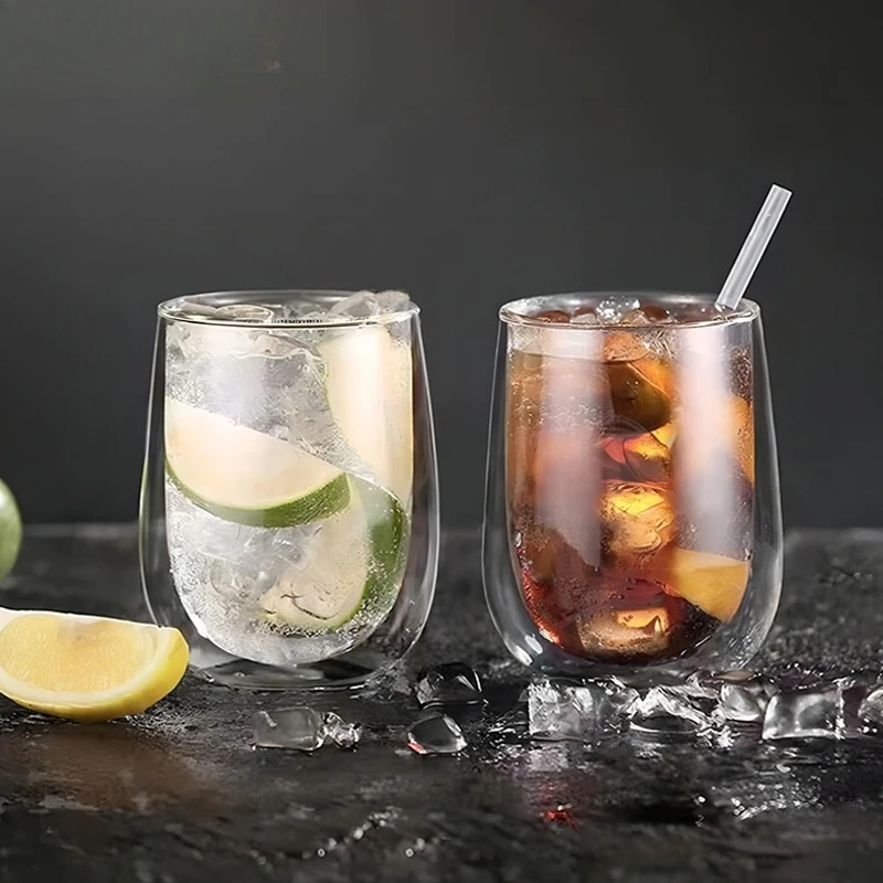 Double Wall Mug - 2/4pcs Double Wall Espresso Cups Clear
