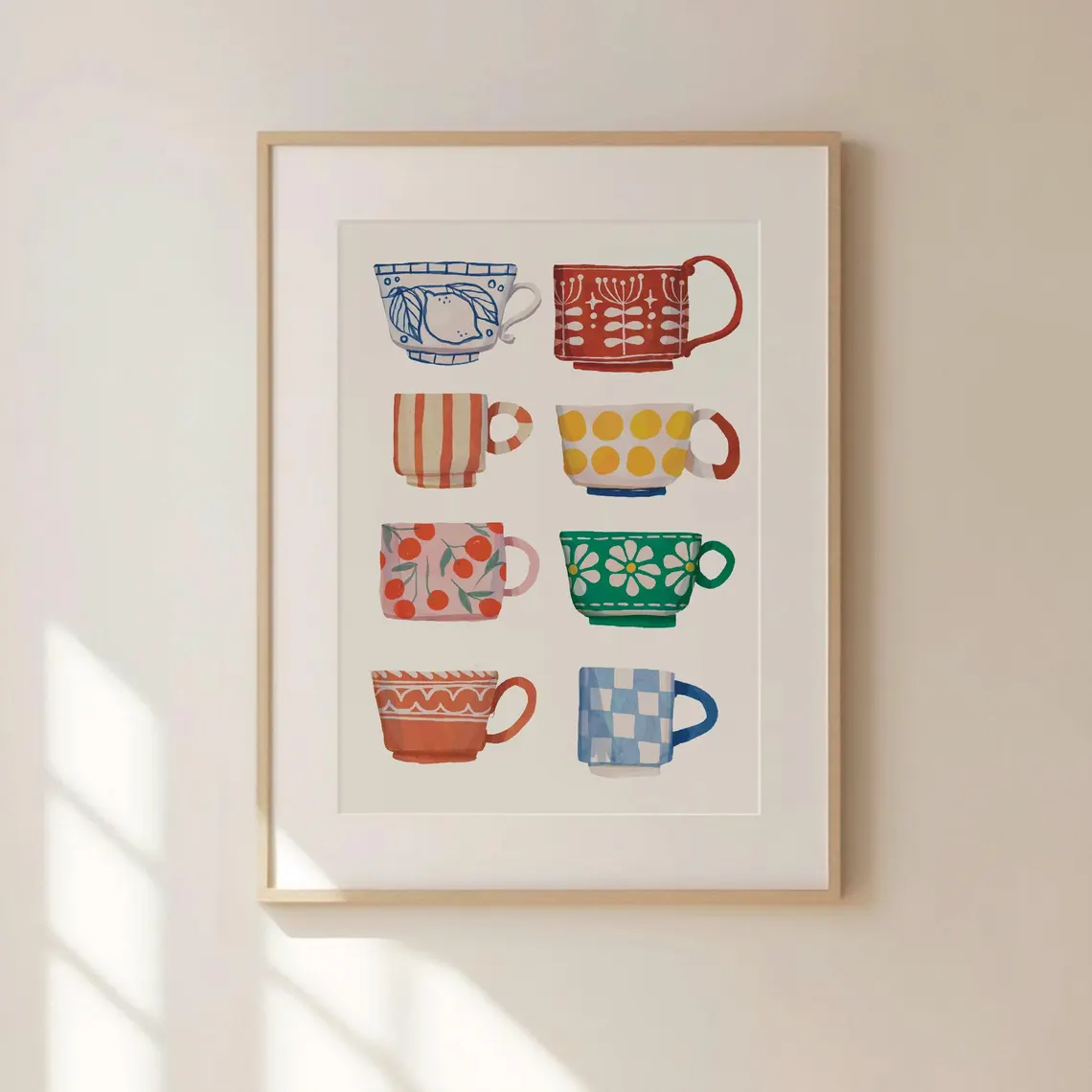 Coffee Tea Cup - Tea Cup Print, Breakfast poster, Coffee