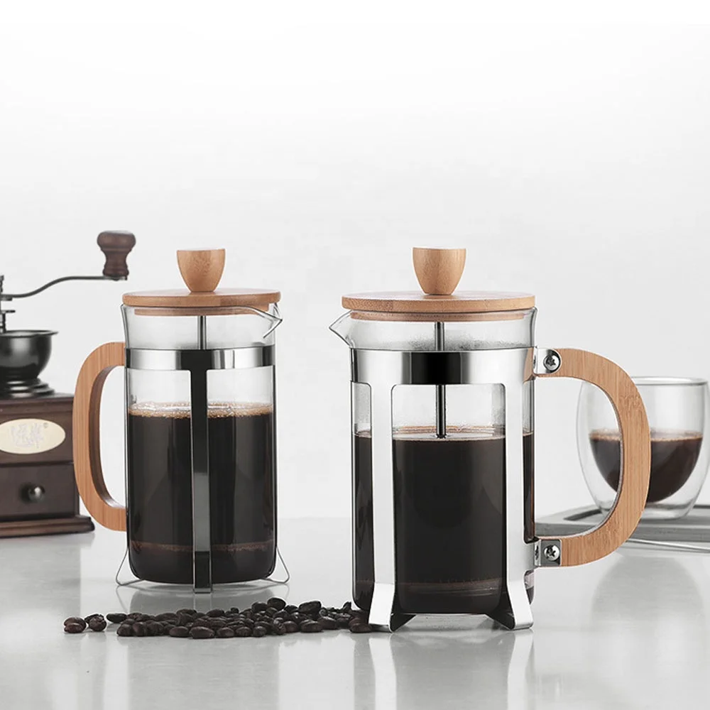 French Press Glass - 350/600ml Stainless Steel Pressing Pots Food