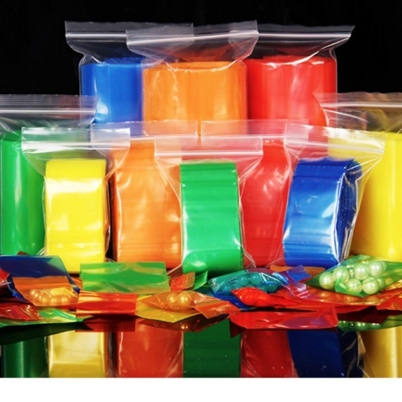 Coffee Tea Day - 50-100PCS Color Ziplock Jewelry Packaging PE