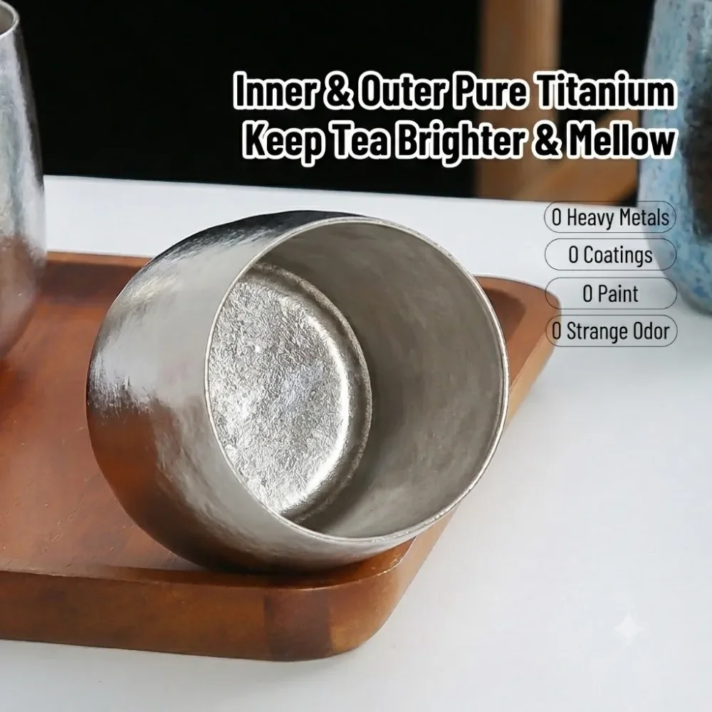 Double Wall Mug - Pure Titanium Double-Wall Coffee Mug Water