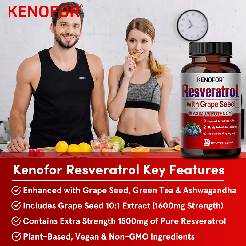 Coffee Tea Mix - Premium Resveratrol 1500mg Complex with Grape