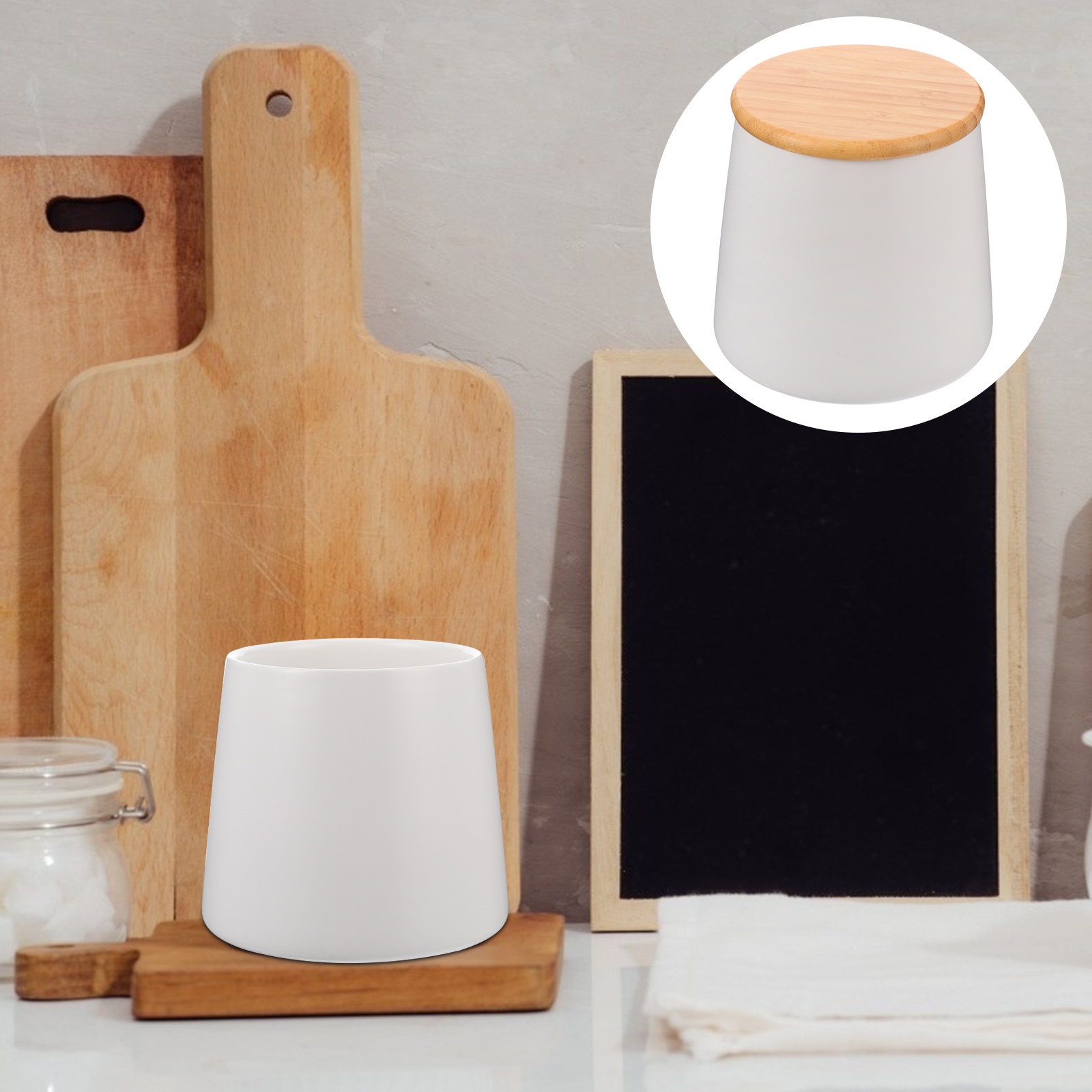 Tea Coffee Sugar Container - 1Set Ceramic Storage Jar Nordic Style