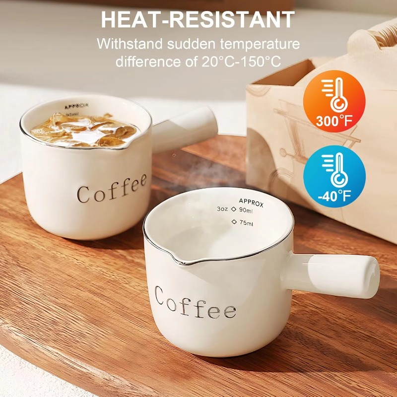 Coffee Tea Cup - Mini Ceramic Coffee Cup with Handle