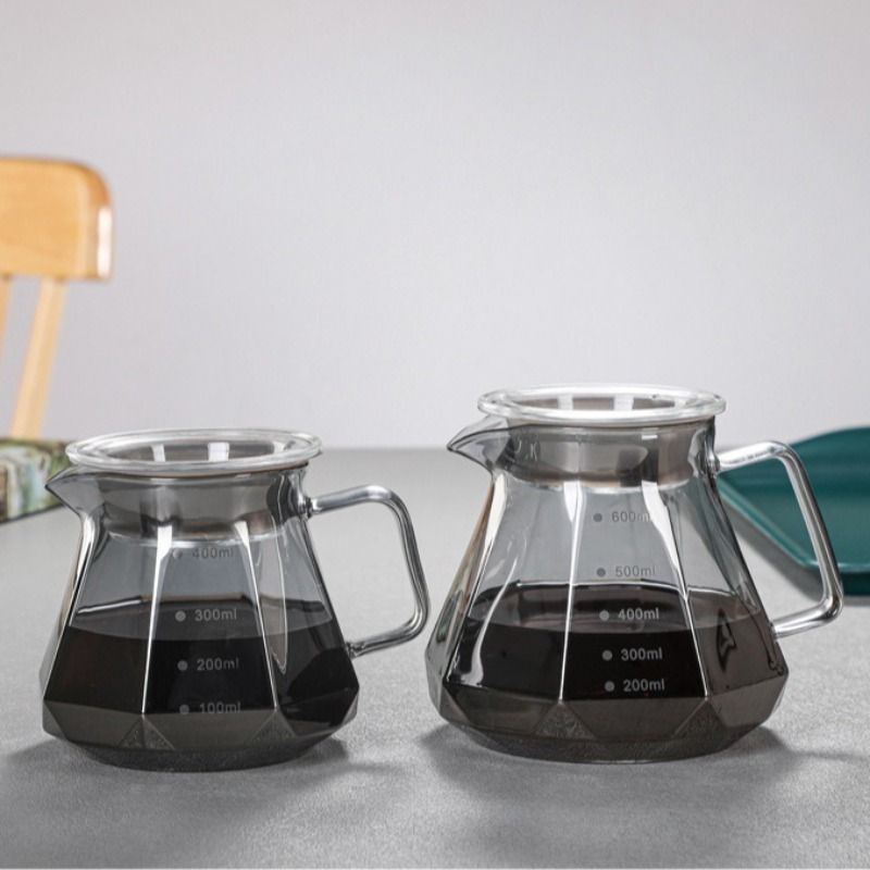 Coffee Tea Decanter - Glass Drip Coffee Maker Diamond Fashion