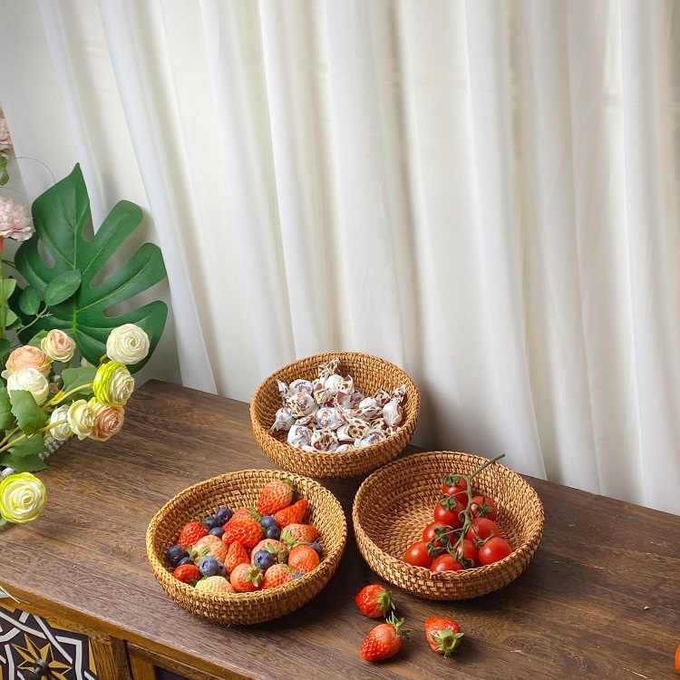 Coffee Tea Vietnam - Vietnam Rattan Fruit Basket Tea Plate