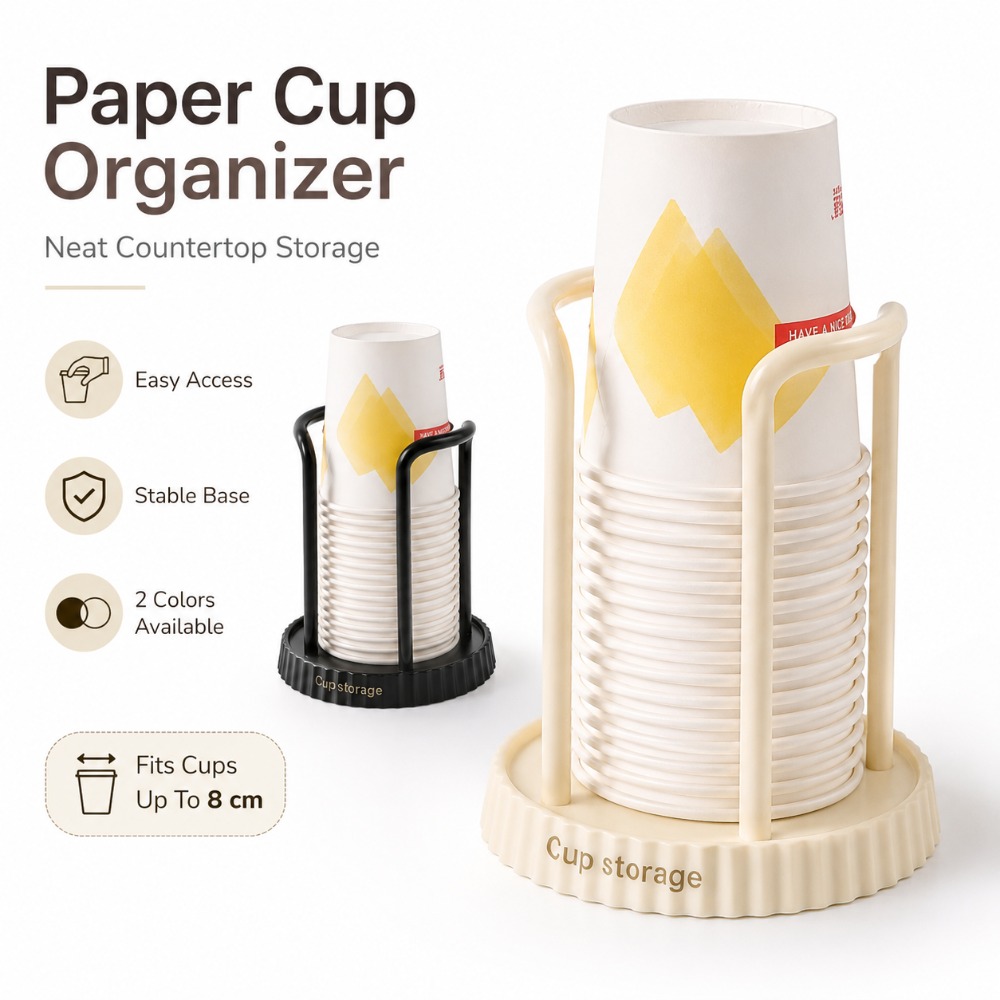 Coffee Tea Paper Cups - Disposable Cup Holder Desktop Paper Cup
