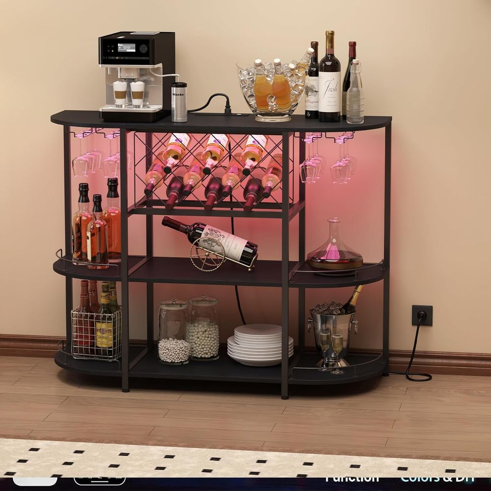 Black 3-Tier Coffee Table with - Coffee & Tea Ken'S House 评论和价格