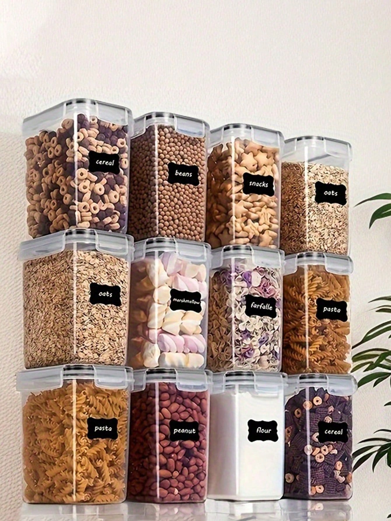 48pcs Airtight Food Storage Co - Tea Coffee Sugar Container 评论和价格