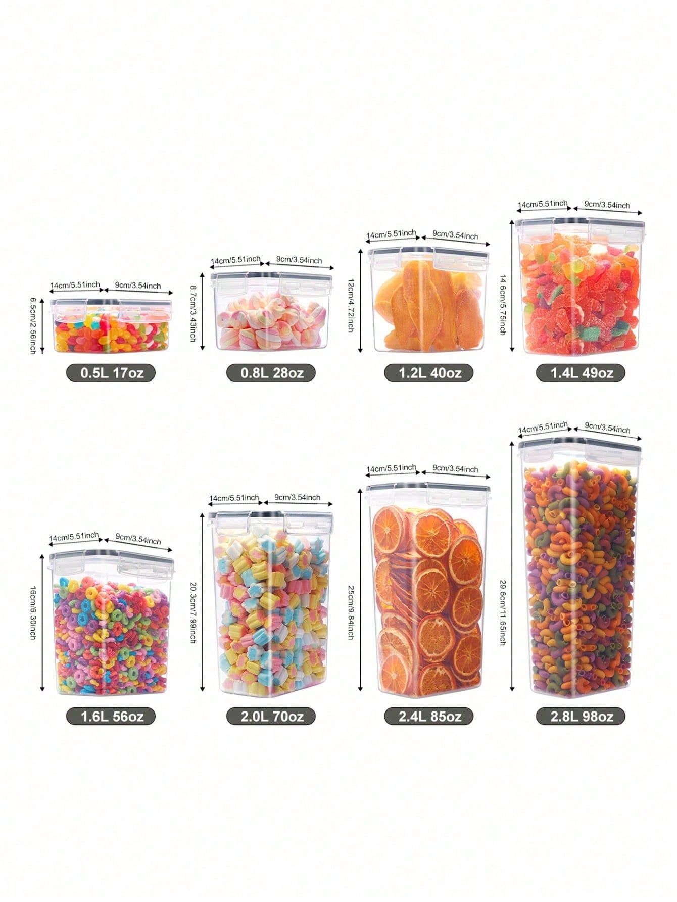 48pcs Airtight Food Storage Co - Tea Coffee Sugar Container 评论和价格