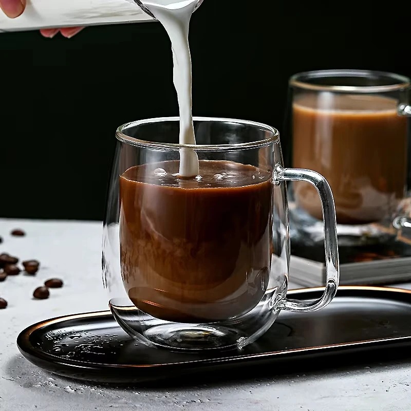 Double Wall Glass Handled Mug  - Double Wall Mug 评论和价格