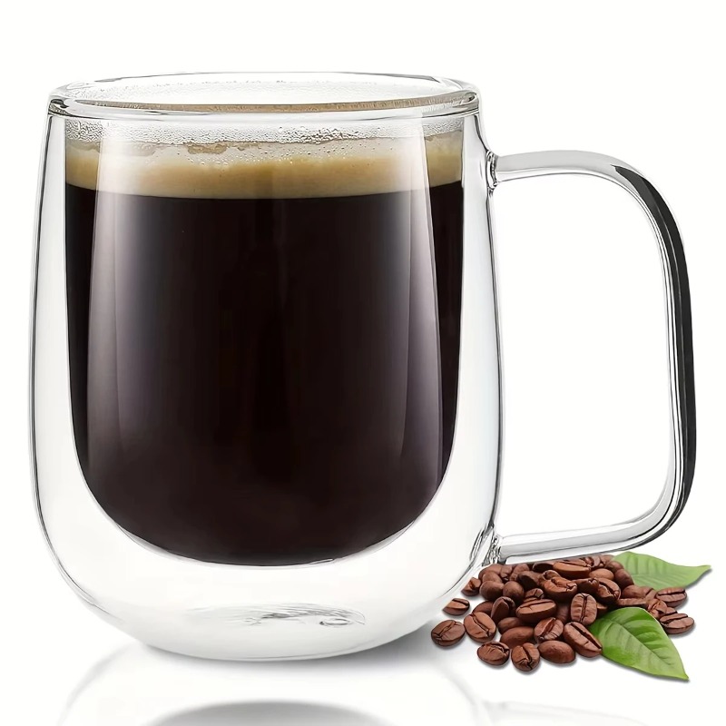 Double Wall Glass Handled Mug  - Double Wall Mug 评论和价格