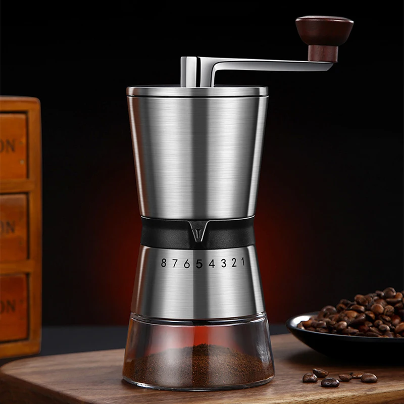 8 Adjustable Manual Coffee Gri - Burr Hand Grinder 评论和价格