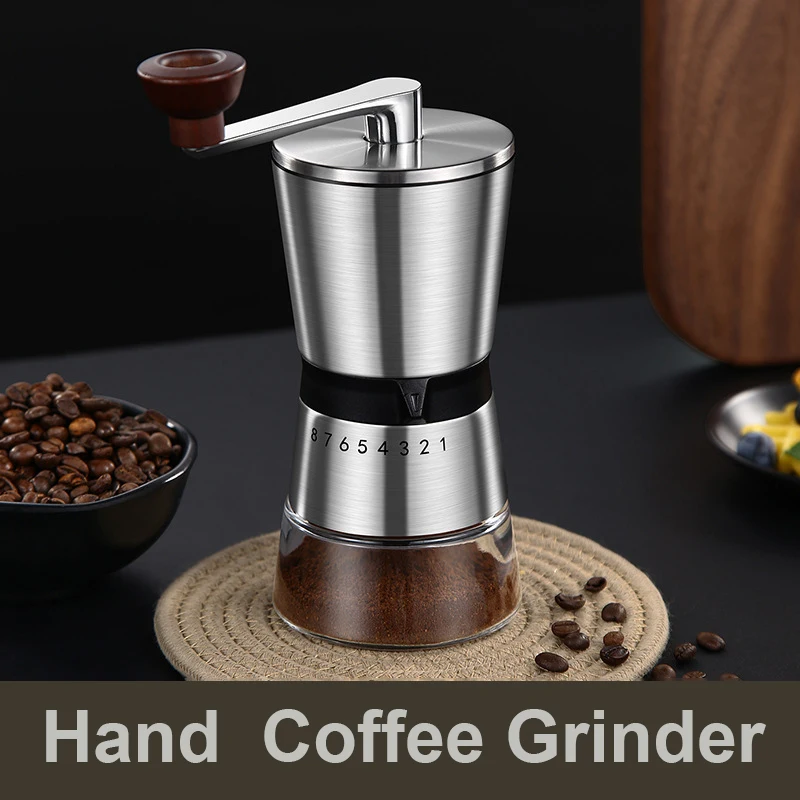 8 Adjustable Manual Coffee Gri - Burr Hand Grinder 评论和价格