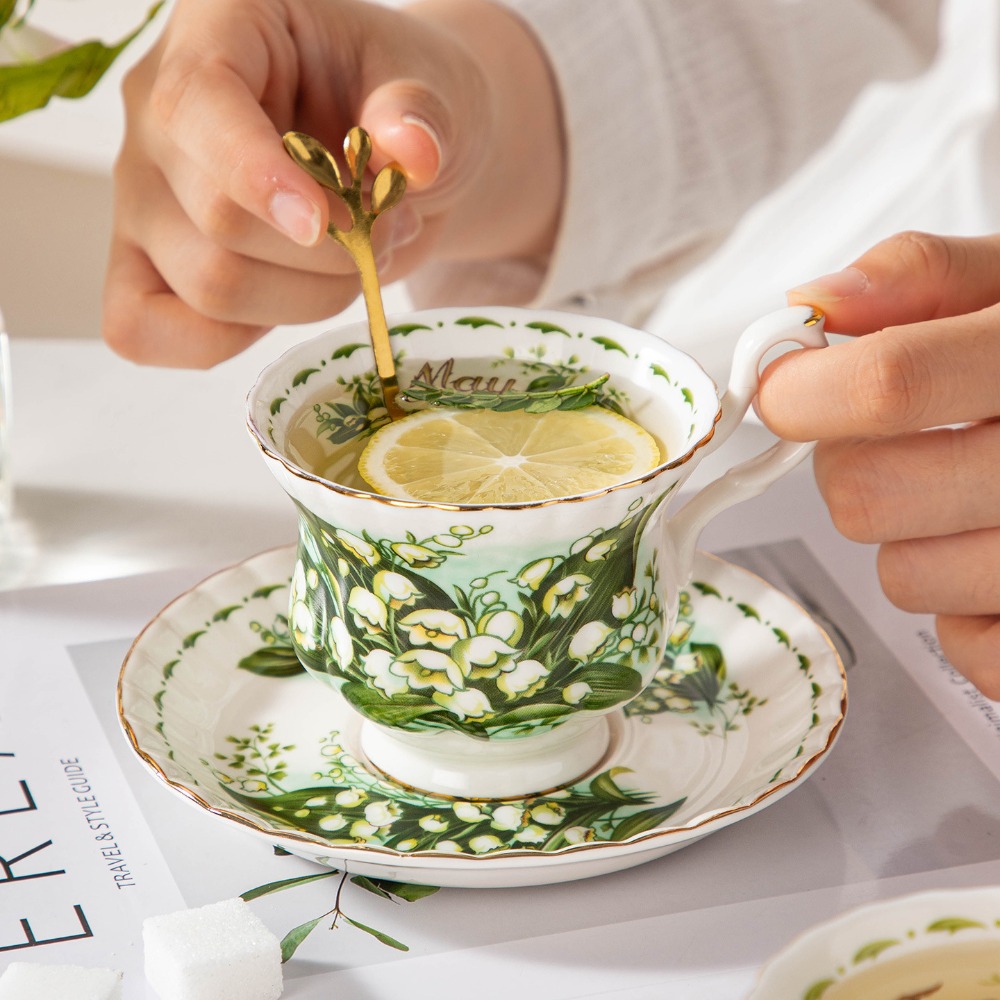 Vintage Floral Porcelain Coffe - Valley Tea And Coffee 评论和价格