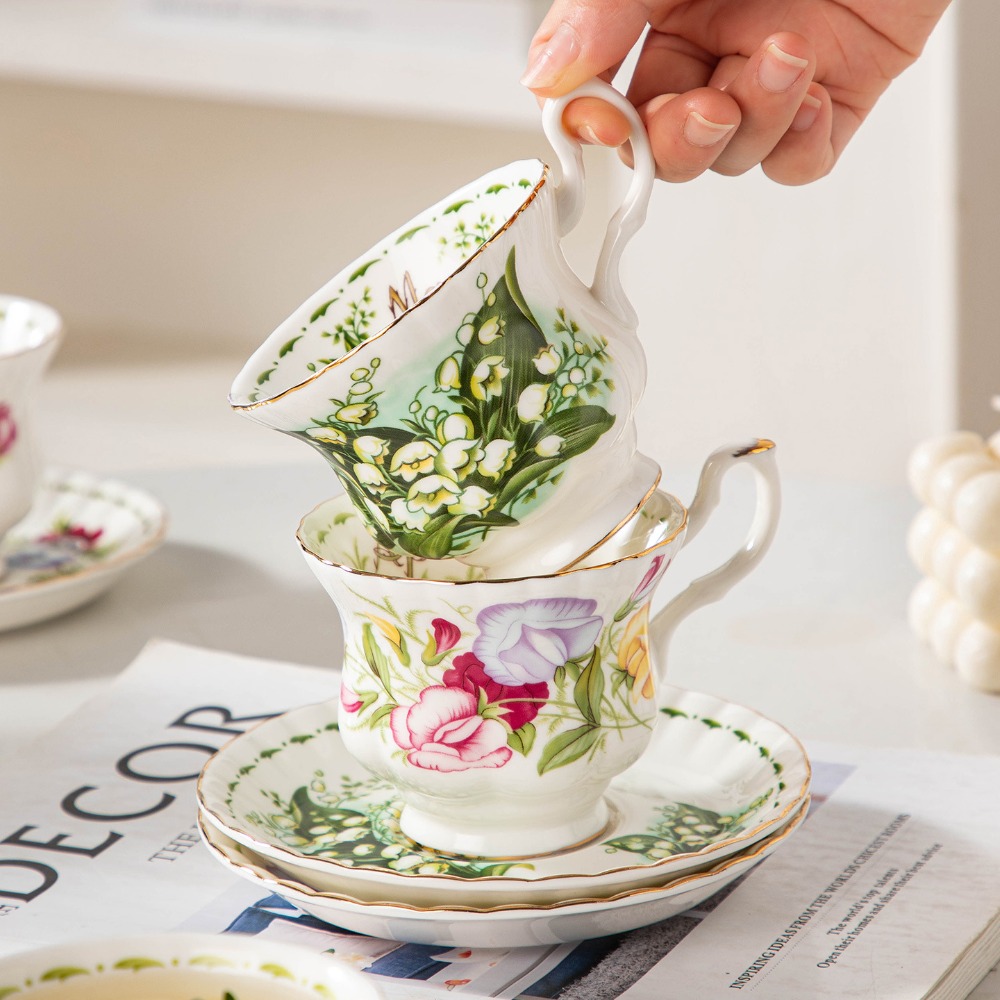 Vintage Floral Porcelain Coffe - Valley Tea And Coffee 评论和价格