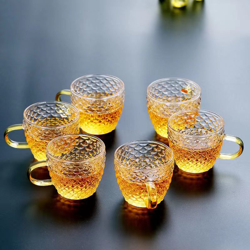 Glass Tea Cups small Cups Home - Coffee Tea Mix 评论和价格
