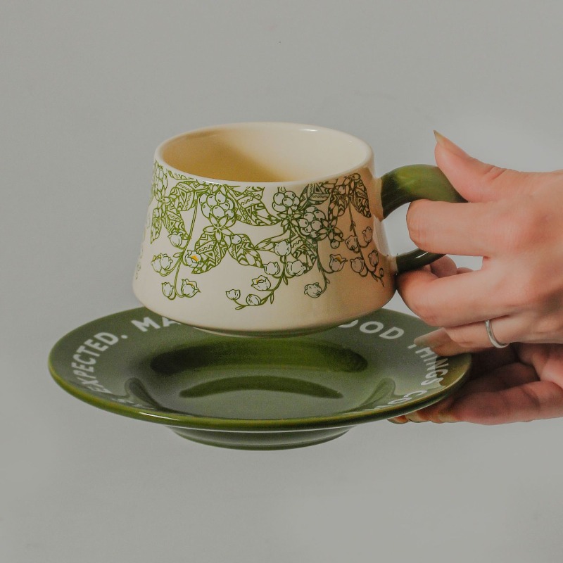 French Retro Style Lily of The - Valley Tea And Coffee 评论和价格