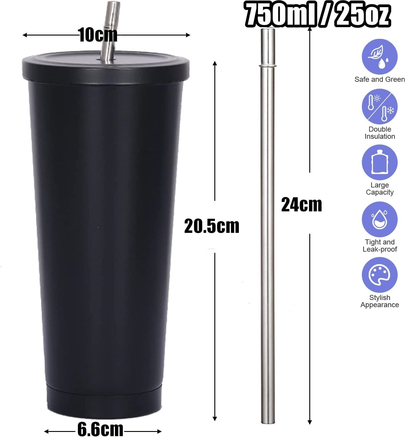 750ml Double-Wall Insulated Tu - Double Wall Mug 评论和价格