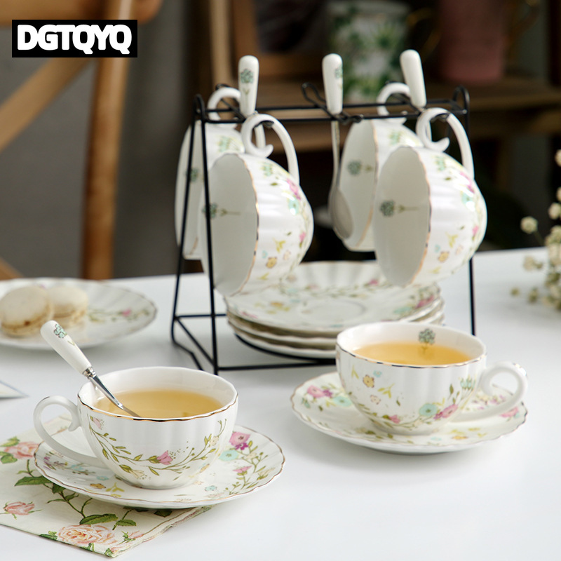 2Pcs Vintage Floral Ceramic Co - Coffee Tea Mix 评论和价格