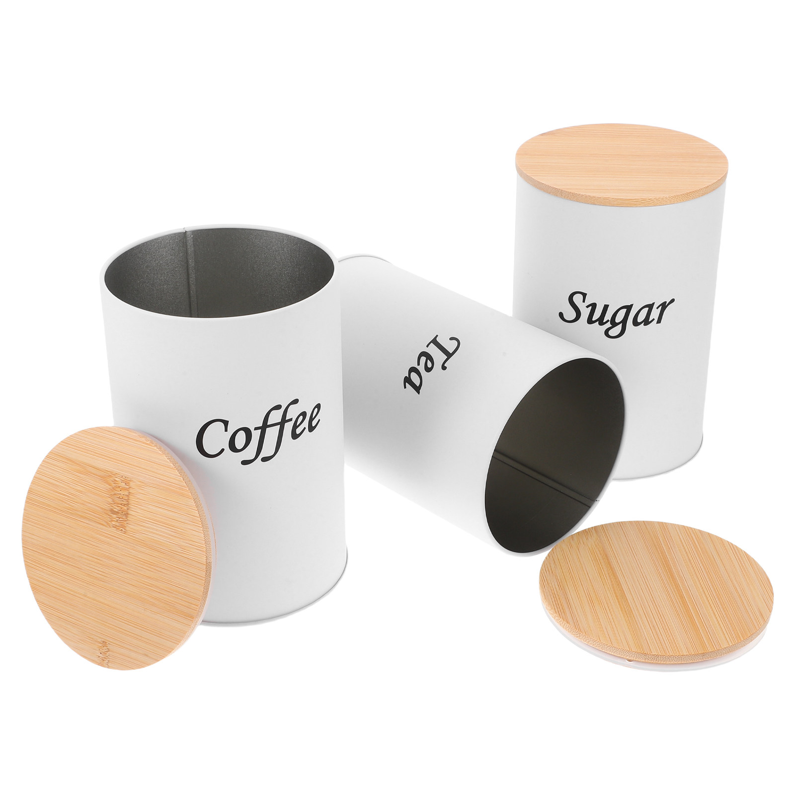 3Pcs Airtight Round Canisters  - Coffee Tea Beans 评论和价格