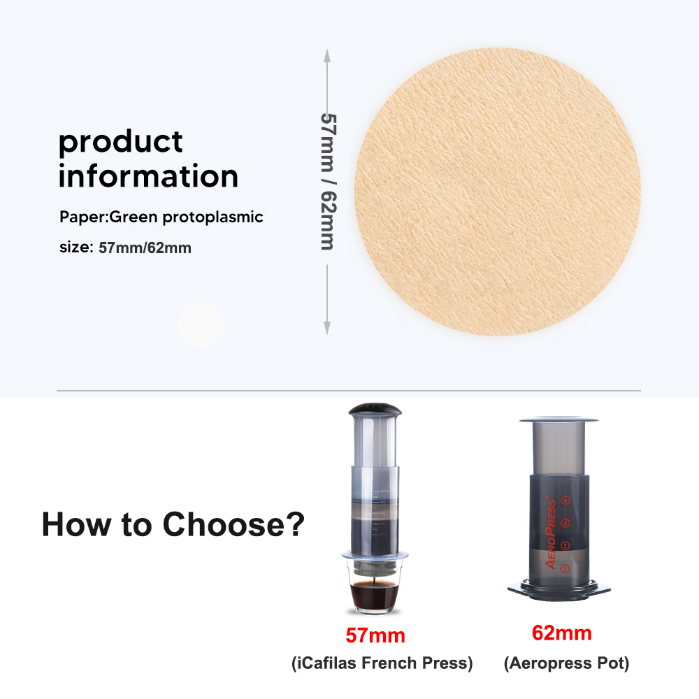 57mm/63mm Coffee Filter Paper  - Aeropress Coffee Maker 评论和价格