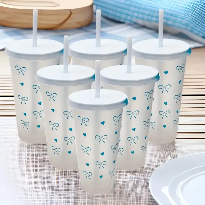 20Pcs Bowknot Plastic Cup with - Coffee Tea Day 评论和价格