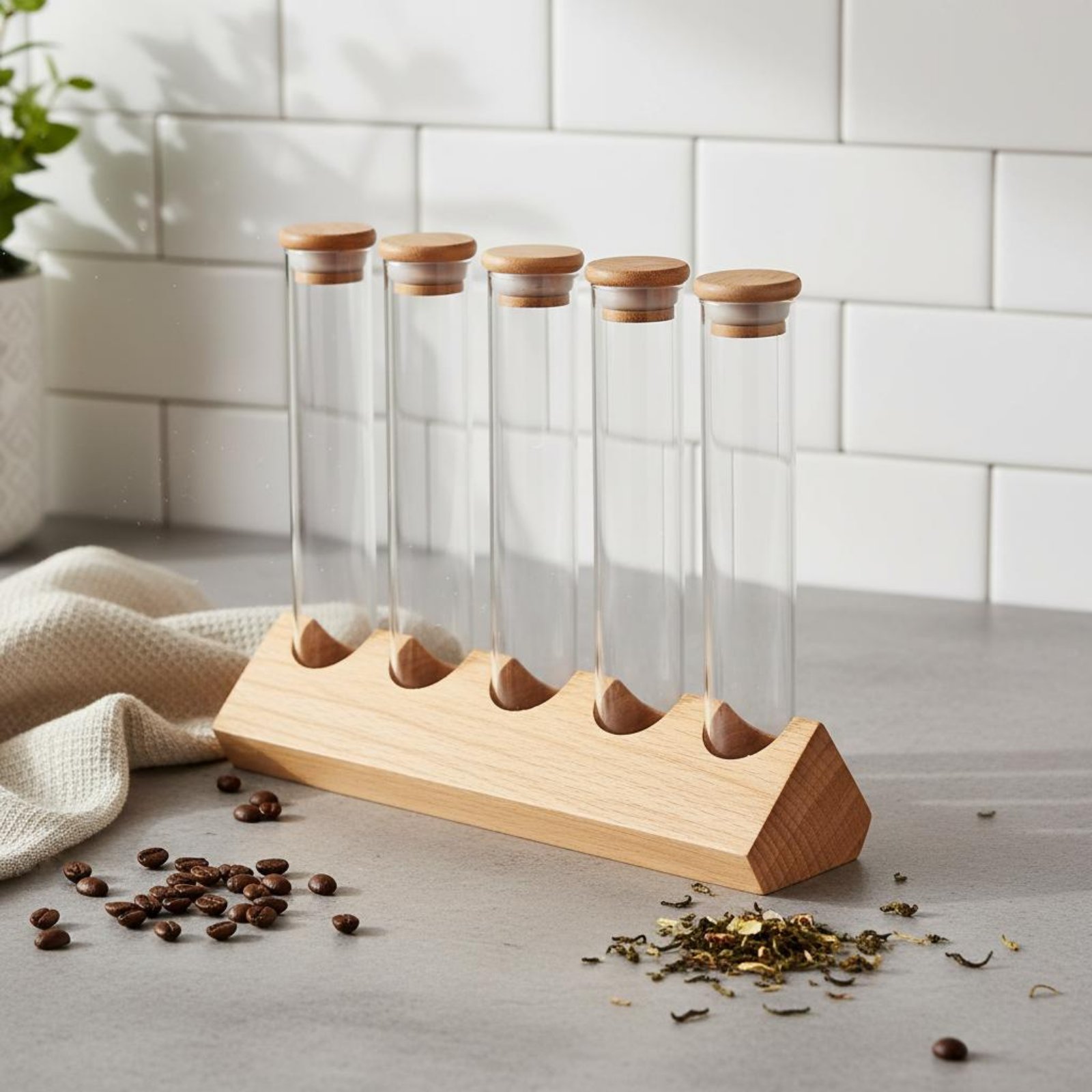 Glass Tube Container Set with  - Coffee Bean 评论和价格