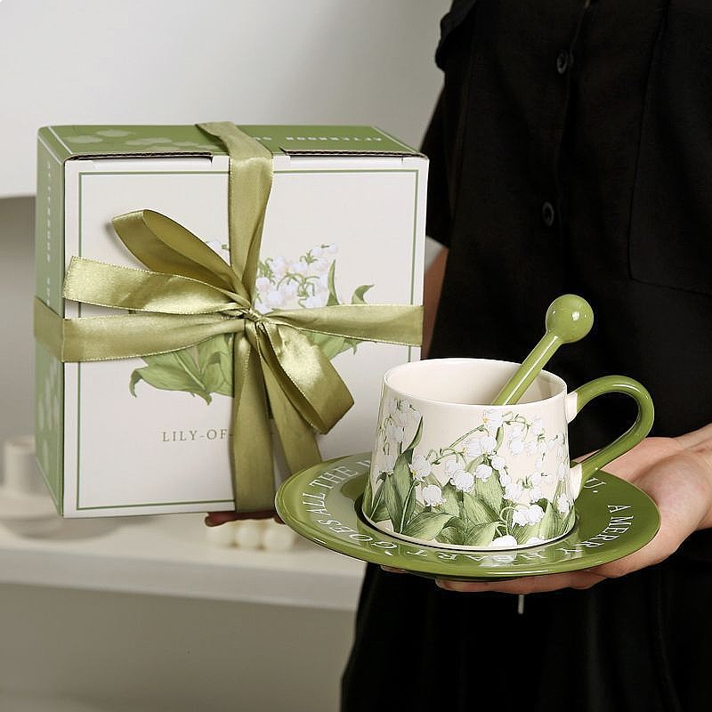 Original Hand Painted Lily of  - Valley Tea And Coffee 评论和价格