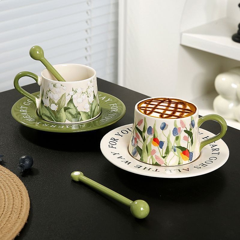 Original Hand Painted Lily of  - Valley Tea And Coffee 评论和价格