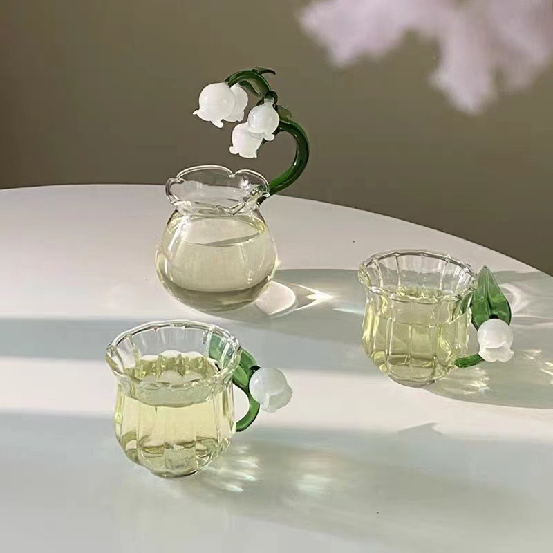 Lily of The Valley Glass Goble - Valley Tea And Coffee 评论和价格