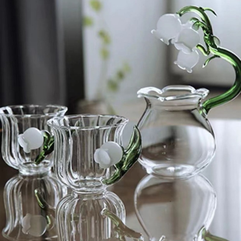 Lily of The Valley Glass Goble - Valley Tea And Coffee 评论和价格