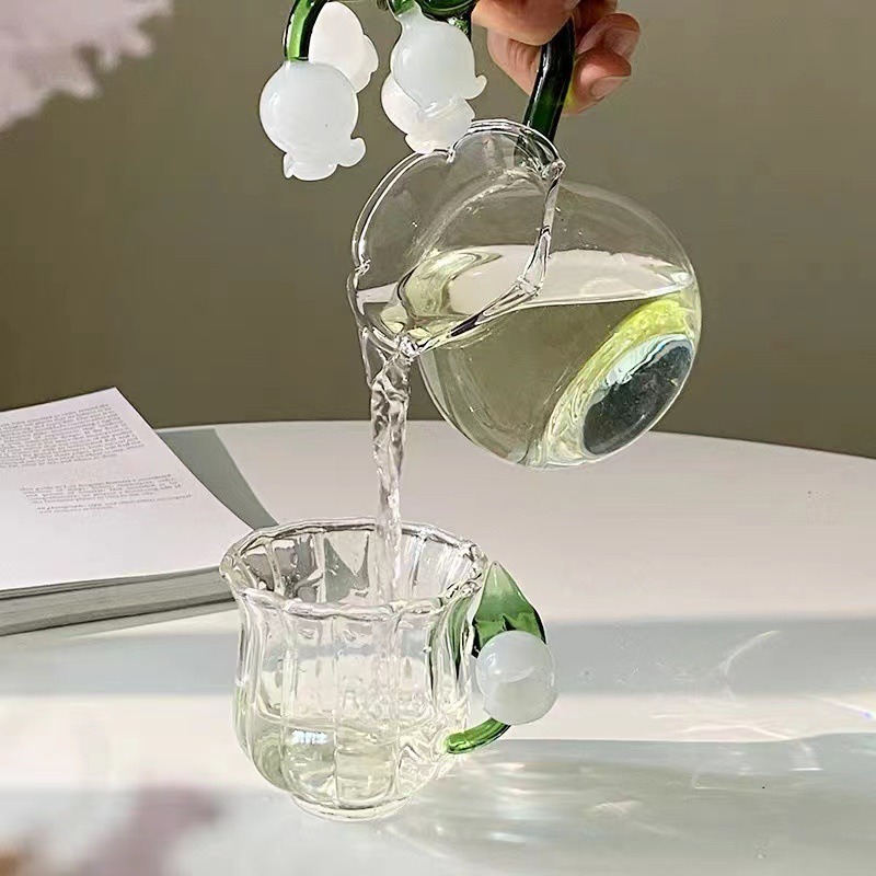Lily of The Valley Glass Goble - Valley Tea And Coffee 评论和价格