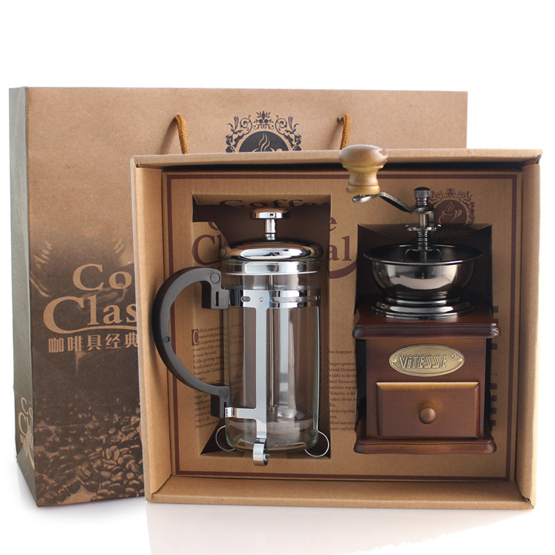 Coffee Pot Coffee Grinder Set  - French Press Glass 评论和价格
