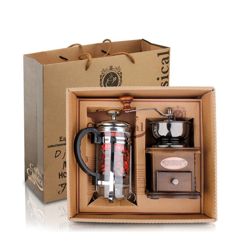 Coffee Pot Coffee Grinder Set  - French Press Glass 评论和价格