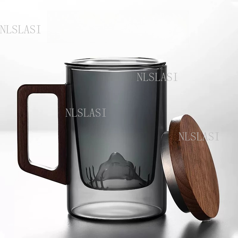 Smoky Gray Double Wall Glass T - Double Wall Mug 评论和价格