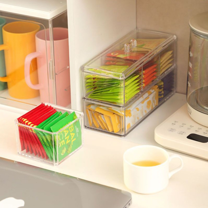 NEW Tea Bag Storage Box Drawer - Tea Coffee Sugar Container 评论和价格
