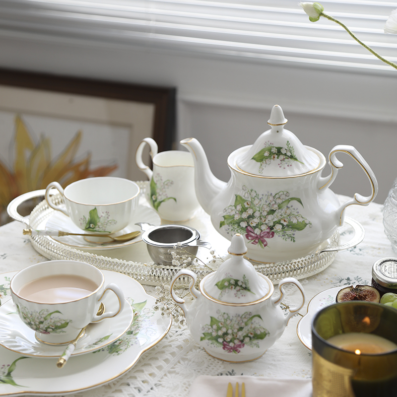 Tea Cup Saucers Lily Valley Se - Valley Tea And Coffee 评论和价格