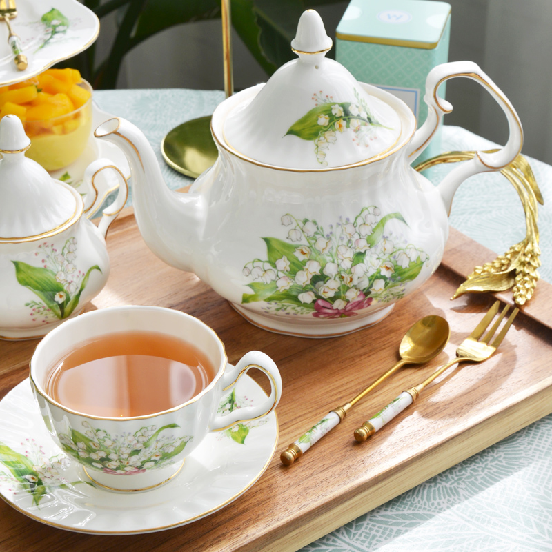 Tea Cup Saucers Lily Valley Se - Valley Tea And Coffee 评论和价格