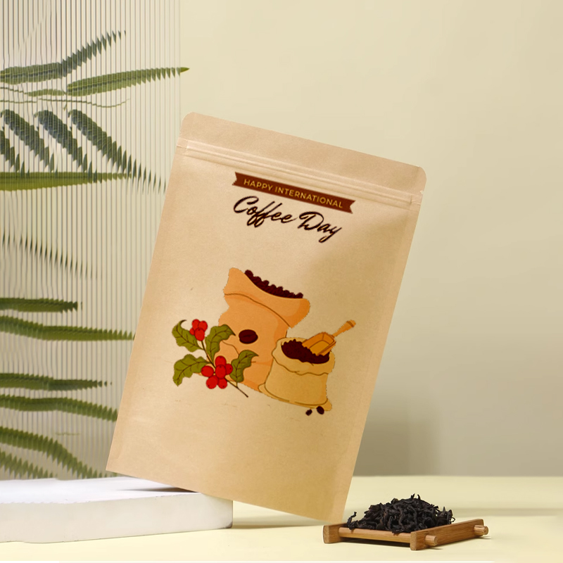Print Craft paper Zipper Bag R - Coffee Tea Day 评论和价格