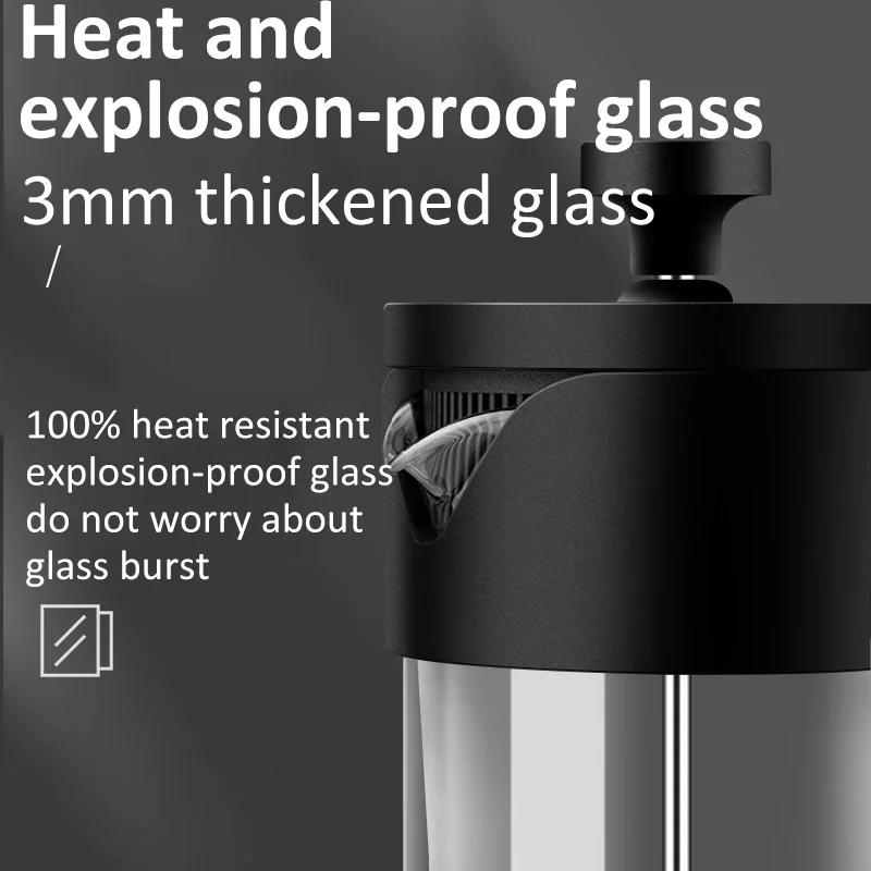 350/600/1000ML French Press Co - French Press Glass 评论和价格