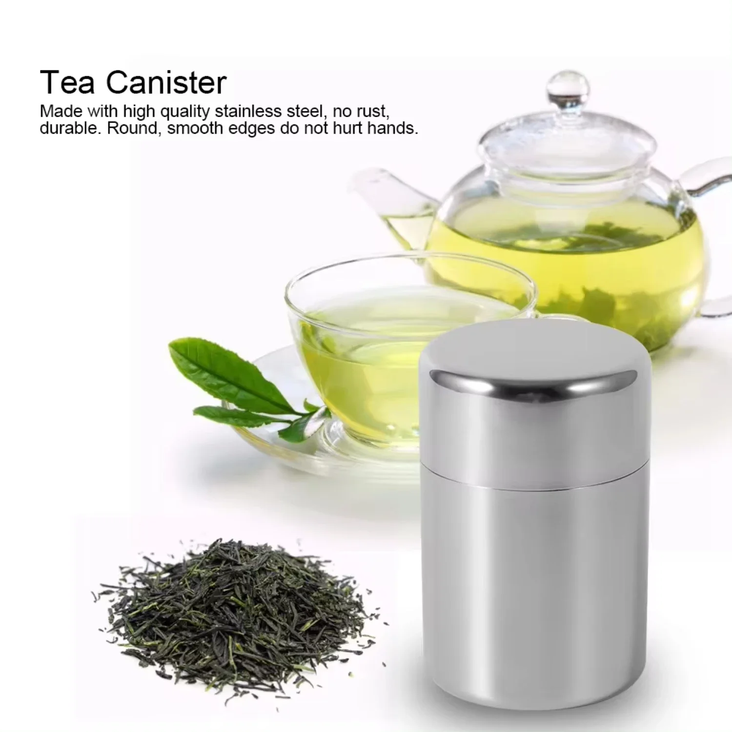 Stainless Steel Tea Leaf Tins  - Tea Coffee Sugar Container 评论和价格