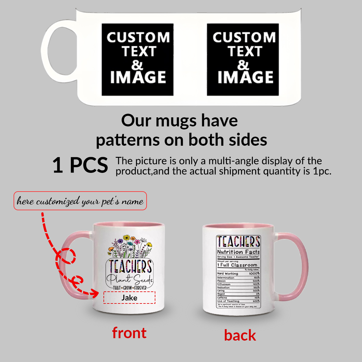 1pc Customize Name Personalise - Coffee Tea Day 评论和价格