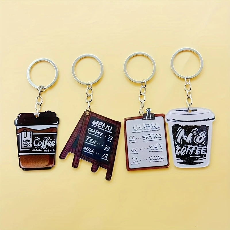 8pcs acrylic coffee cup keycha - Coffee & Tea Ken'S House 评论和价格