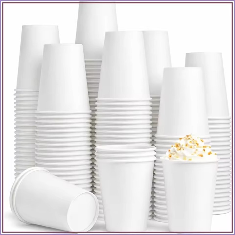 50/100PCS White Paper Cups Jui - Coffee Tea Paper Cups 评论和价格