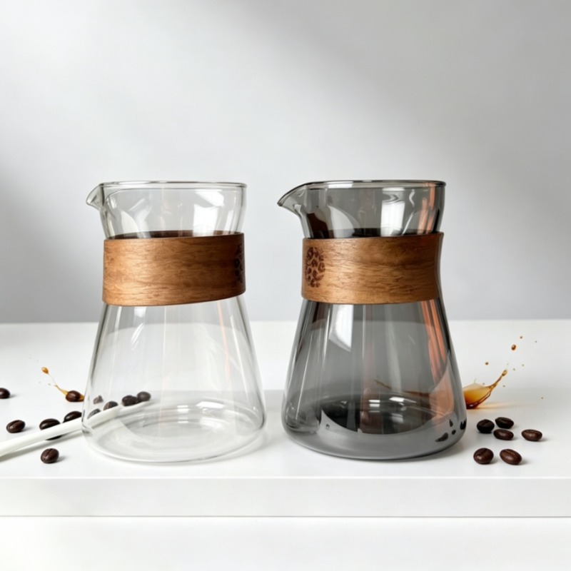 1/2 Pcs Glass Coffee Carafe wi - Coffee Tea Decanter 评论和价格