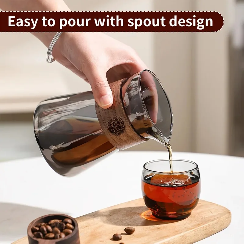 1/2 Pcs Glass Coffee Carafe wi - Coffee Tea Decanter 评论和价格